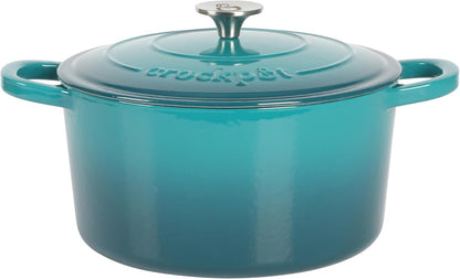 Crock-Pot 3 Quart Enameled Cast Iron Dutch Oven – Aqua (Classic 48)