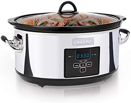 Crock-Pot 7 Quart Programmable Slow Cooker – Polished Platinum (Daily 86)