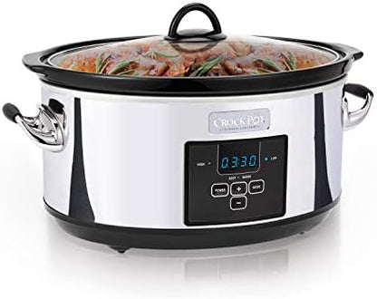 Crock-Pot 7 Quart Programmable Slow Cooker – Polished Platinum (Daily 86)