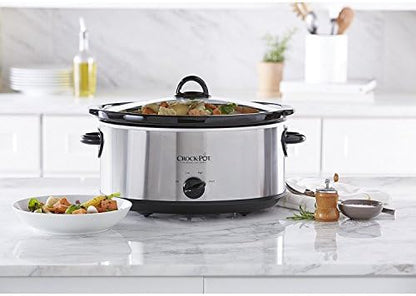 Crock-Pot 7 Quart Oval Manual Slow Cooker – Stainless Steel (Ready 78)
