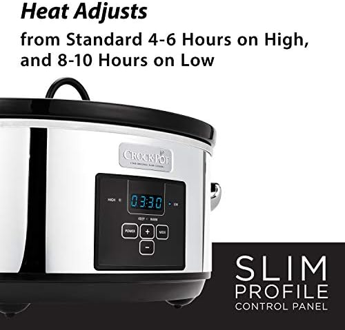 Crock-Pot 7 Quart Programmable Slow Cooker – Polished Platinum (Daily 86)