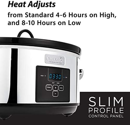 Crock-Pot 7 Quart Programmable Slow Cooker – Polished Platinum (Daily 86)