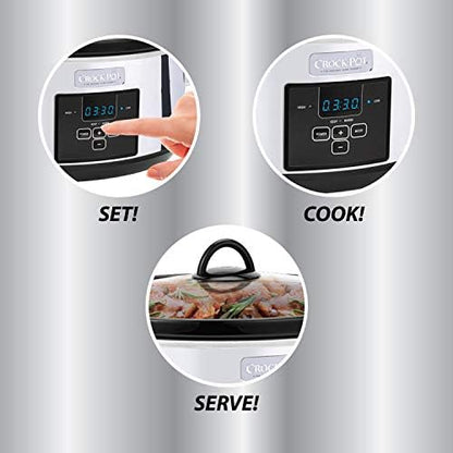 Crock-Pot 7 Quart Programmable Slow Cooker – Polished Platinum (Daily 86)
