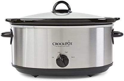 Crock-Pot 7 Quart Oval Manual Slow Cooker – Stainless Steel (Ready 78)