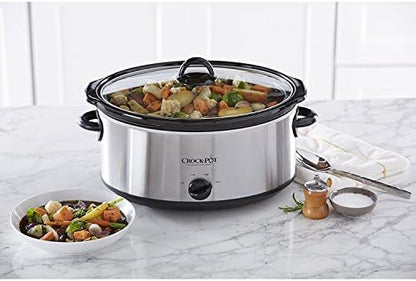 Crock-Pot 7 Quart Oval Manual Slow Cooker – Stainless Steel (Ready 78)