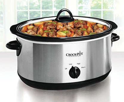 Crock-Pot 7 Quart Oval Manual Slow Cooker – Stainless Steel (Ready 78)