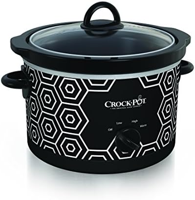 Crock-Pot 4.5 Quart Portable Slow Cooker – Black & White (Classic 59)