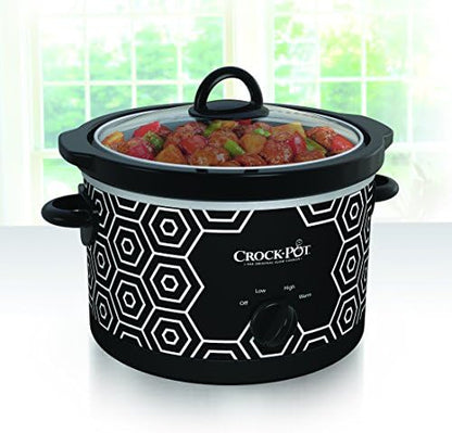 Crock-Pot 4.5 Quart Portable Slow Cooker – Black & White (Classic 59)