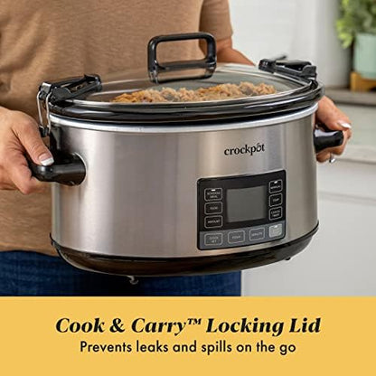 Crock-Pot 7 Quart Portable Programmable Slow Cooker with Timer 68FF