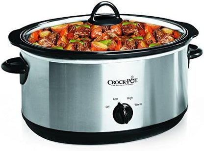 Crock-Pot 7 Quart Oval Manual Slow Cooker – Stainless Steel (Ready 78)