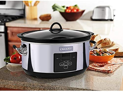 Crock-Pot 7 Quart Programmable Slow Cooker – Polished Platinum (Daily 86)