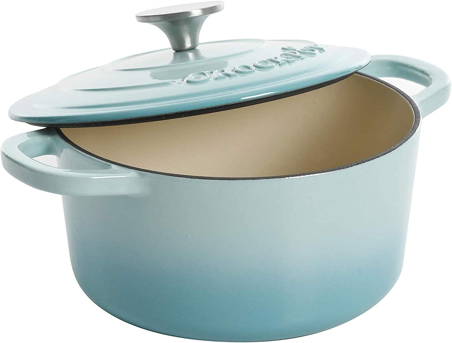 Crock-Pot 3 Quart Enameled Cast Iron Dutch Oven – Aqua (Classic 48)