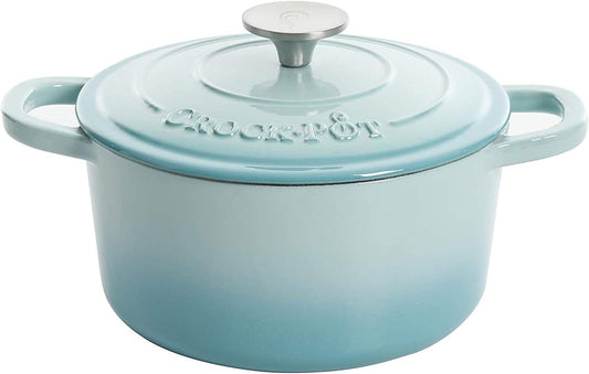 Crock-Pot 3 Quart Enameled Cast Iron Dutch Oven – Aqua (Classic 48)